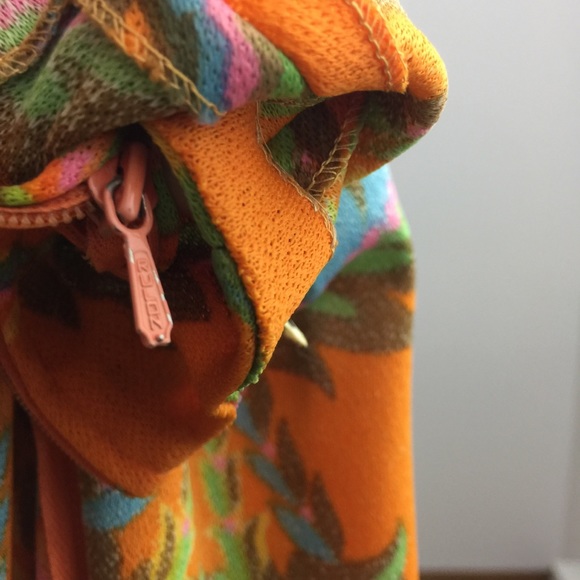 VINTAGE Francis-X Orange Psychedelic Print Dress - Picture 7 of 8